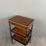 Table d’appoint NNapoléon III en bois marqueté, XIXème siècle
