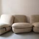 3-seater modular sofa in French terry-style wool fabric, airborne 1970