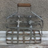 Galva basket with 6 bottles wooden handle