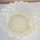 White enameled ceramic pot cover, braided, openwork, vintage