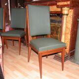 Set of 12 high quality mahogany and skai chairs 1940-1950