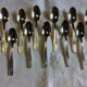 12 mocha spoons, silver metal