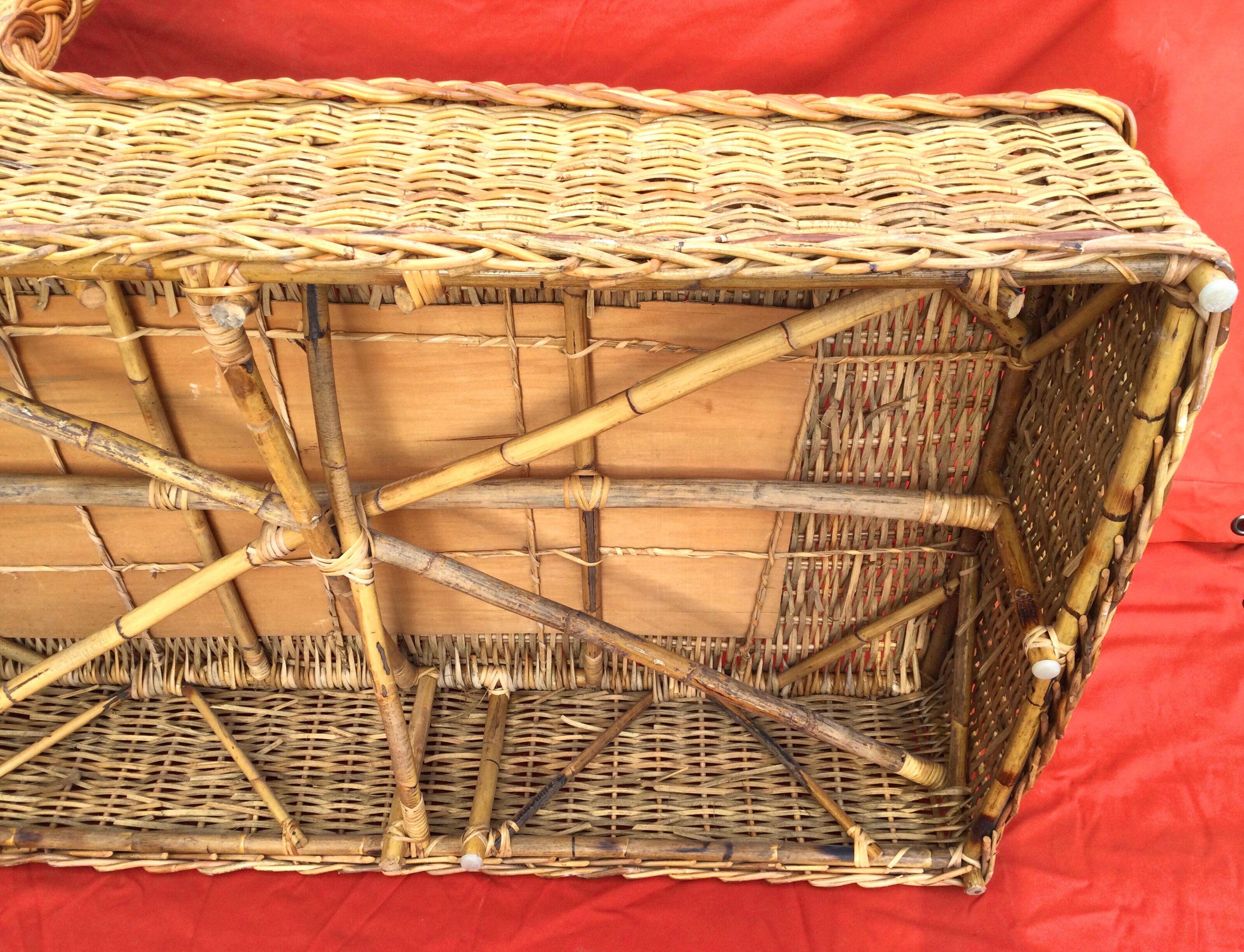 Méridienne en osier vintage