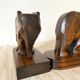 Serre livres éléphant en bois