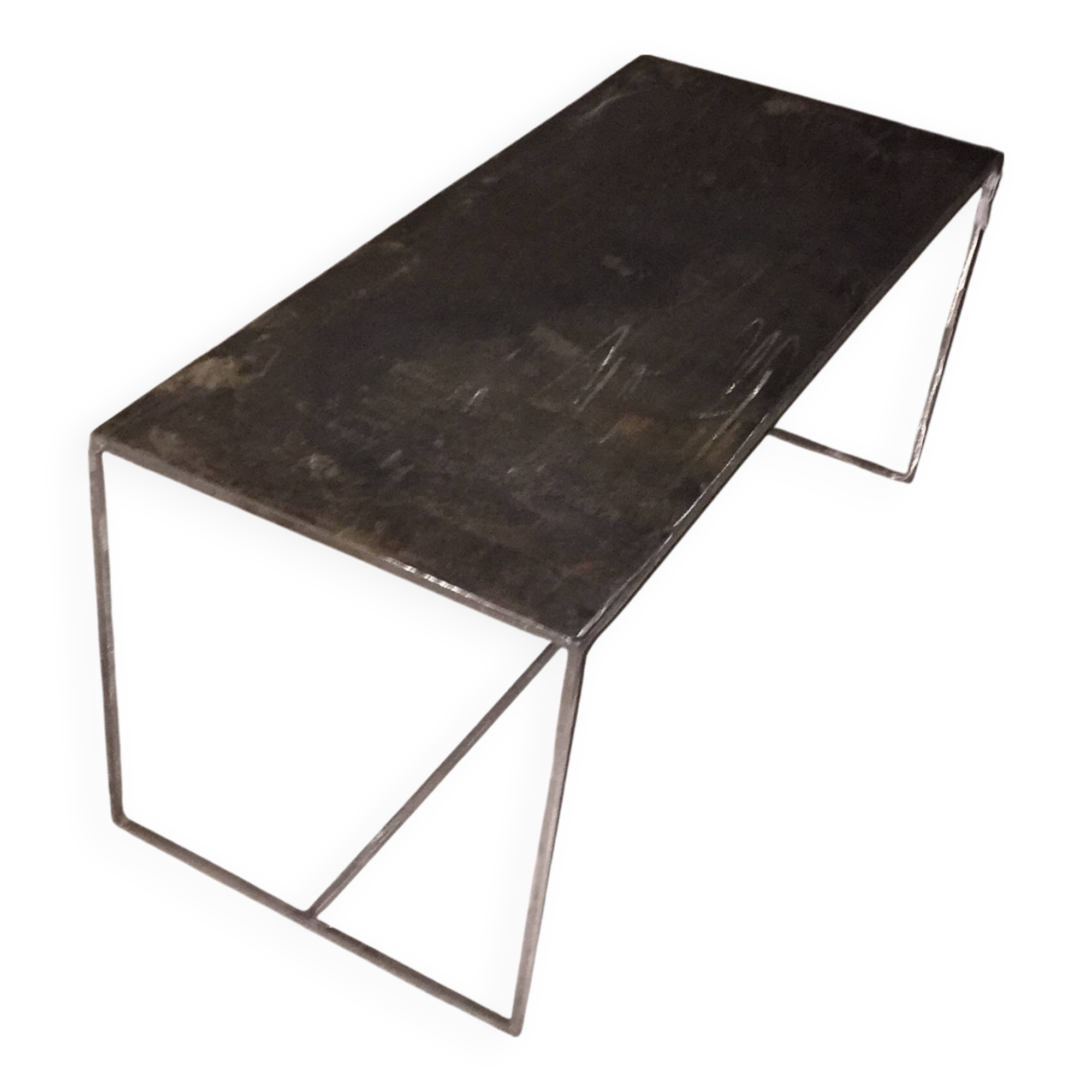 Metal designer coffee table