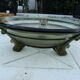 Coupe tripode art deco en verre fumé Tchécoslovaque