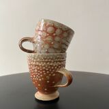 Set of 2 handmade earthen-glazed cups