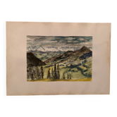 Jean Jacques GRUNENWALD (1911 - 1982) - Watercolor - Landscape