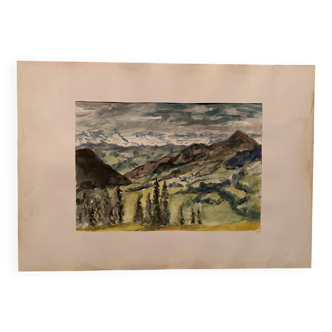Jean Jacques GRUNENWALD (1911 - 1982) - Watercolor - Landscape