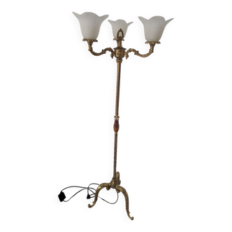 Baroque style floor lamp in bronze