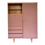 Wardrobe & chest of drawers old pink and wood