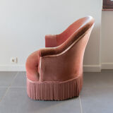 Old pink toad armchair