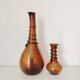 Murano, set of two brown blown glass vases