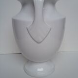 Cracked white ceramic vase