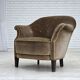 1960s, Danish armchair, original green furniture velour.