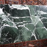 Brass coffee table and green marble