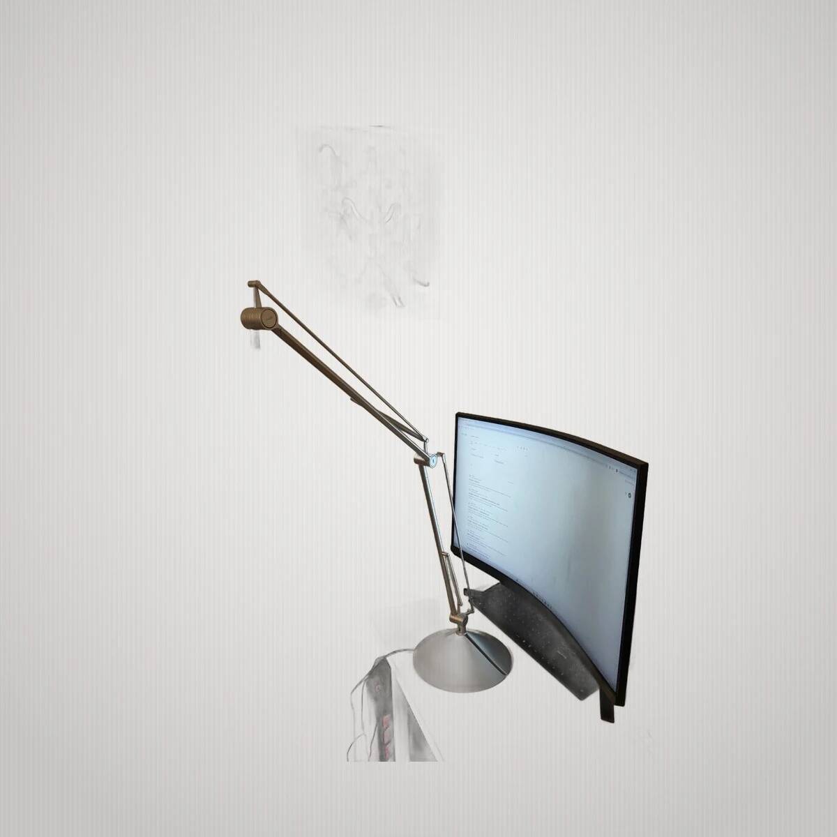 Philippe Starck Archimoon K lamp for Flos 1998 with red collar.