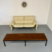 Large coffee table / modernist side table in wood and metal an60