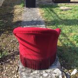 Fauteuil crapaud rouge