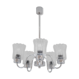 Chrome chandelier Jilove u Decina,1970