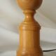 Vintage table lamp made of wood and knitted wool.