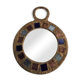 Lead and glass hand mirror