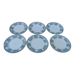 6 assiettes a dessert longwy modèle