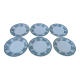 6 dessert plates Longwy model Talma late nineteenth