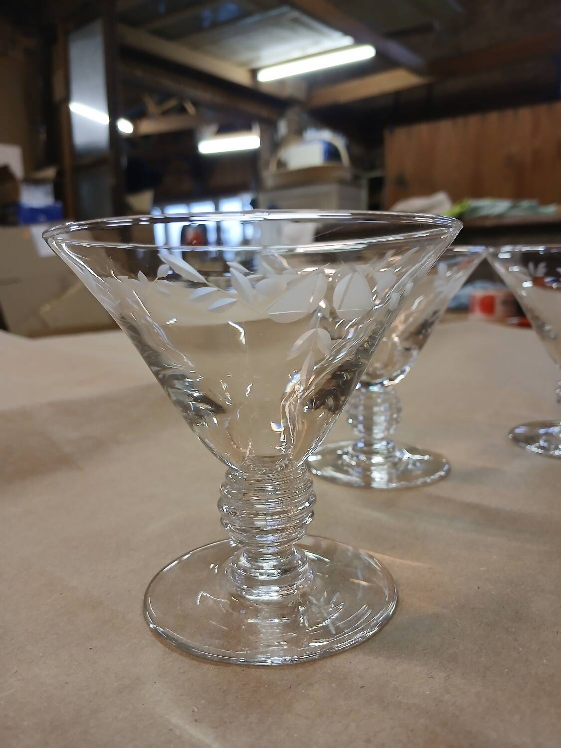 4 coupes à champagne anciens