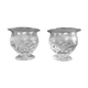 Paire de moutardiers anciens en verre