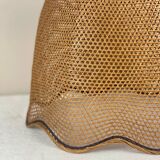 Wicker/cane pendant light attributed to Beehive, 1960