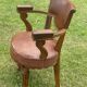 Old leather office chair