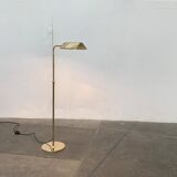 Vintage Hollywood Regency floor lamp in German brass by Florian Schulz.