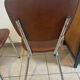 Set of 2 brown faux leather chairs – 1970s – vintage