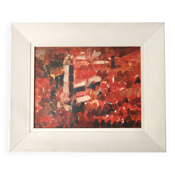 Peinture tableau moderne de Gand signée J.J Pajeile Dlg de Nicolas de Staël