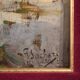 Italian landscape painting view of houses from the 20th century