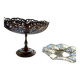 Two metal cups with an openwork design.