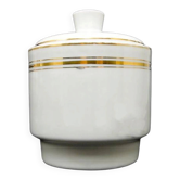 Mid-century modern sugar bowl, ivory ceramic, Ćmielów, Poland, 1960s
