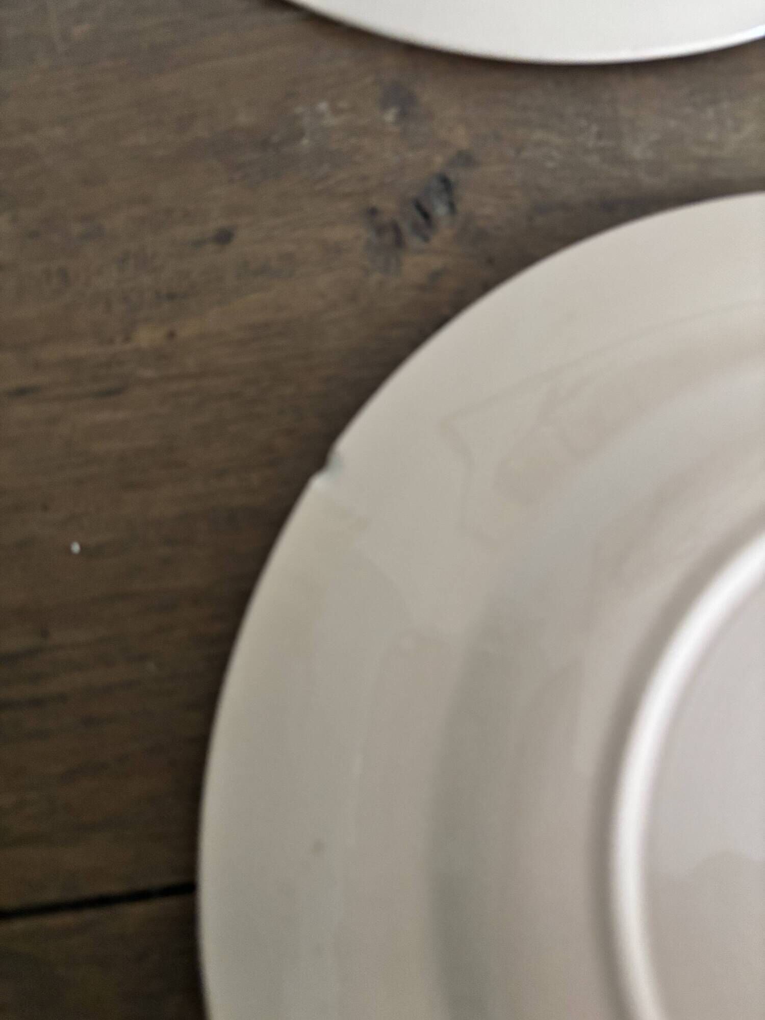 Set of 12 vintage plates Digoin Sarreguemines – Powder pink