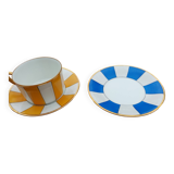 tasse à thé ou à déjeûner et soucoupes Art Déco