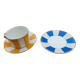 Art Deco tea or lunch cup and saucers