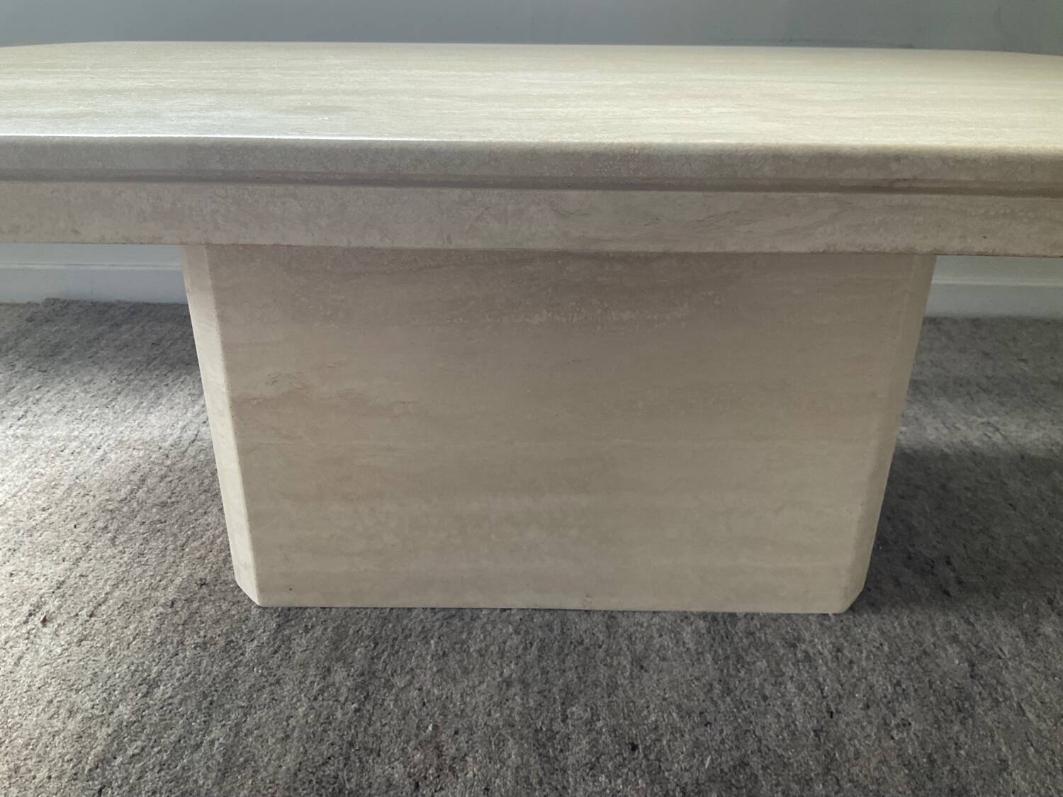 70s travertine coffee table