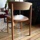Takt Cross Chair in oiled oak with cognac leather seat