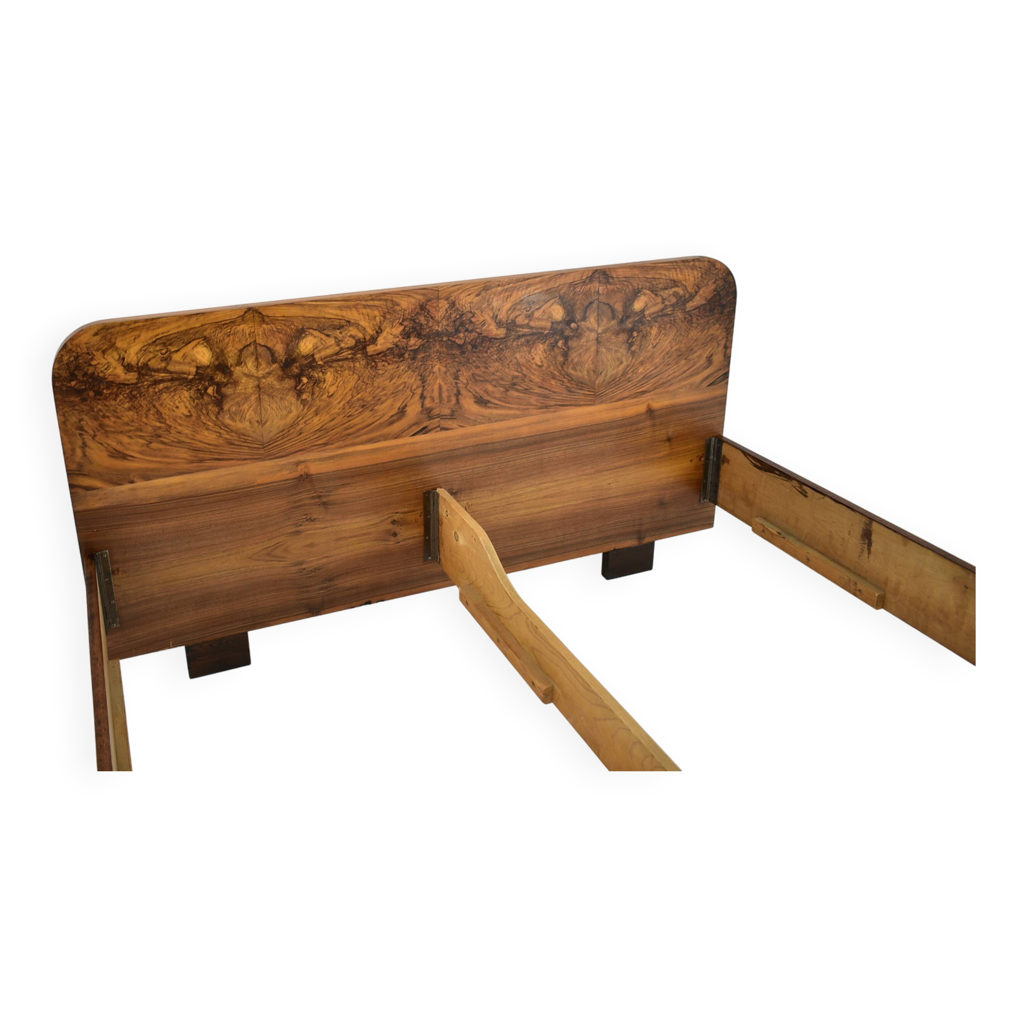 Art Deco double bed by Jindřich Halabala for Up Závody, 1945s