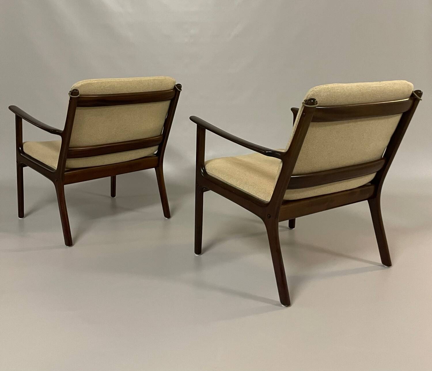 2x Easy Chair Ole Wanscher model PJ112 Mahagoni Denmark 1940s