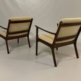 2x Easy Chair Ole Wanscher model PJ112 Mahagoni Denmark 1940s