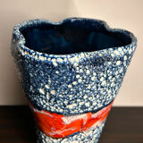 Large lava vase Vallauris 1960s