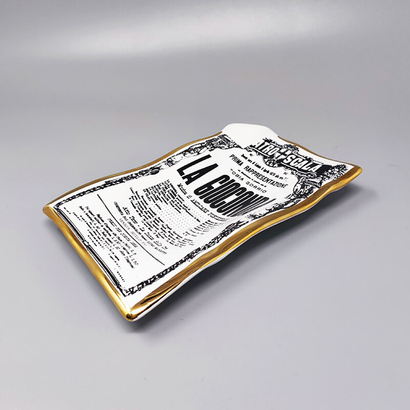 1960s Catchall/Vide-Poche in Porcelain "La Gioconda" by Piero Fornasetti. Made in Italy.