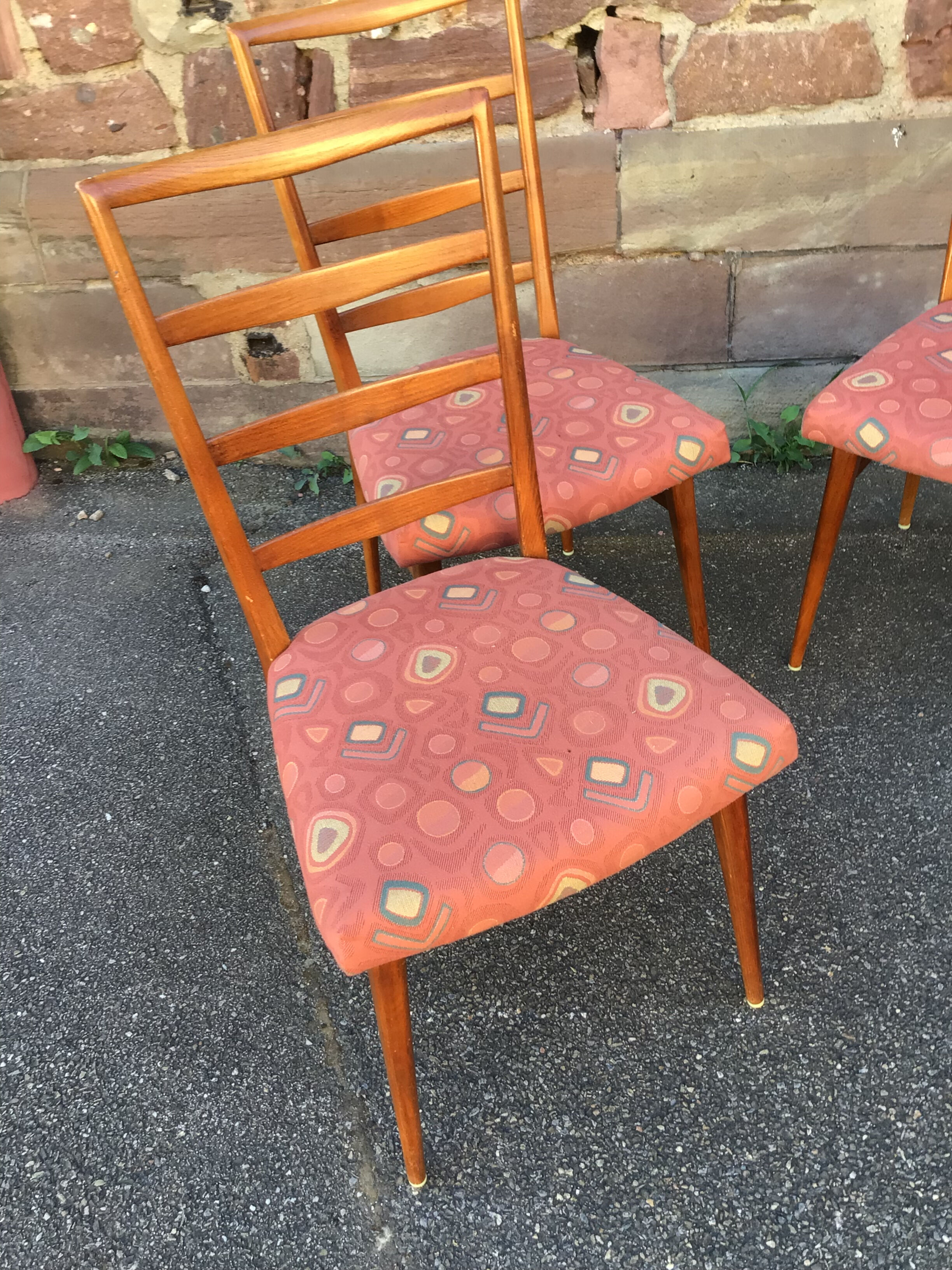 4 Scandinavian chairs mid century vintage 1960