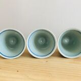 Set of 3 hand-painted sandstone sake cups